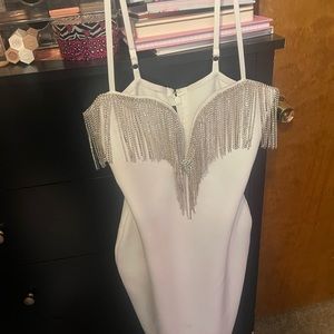 LuxeDress Never Worn Rhinestone Fringe